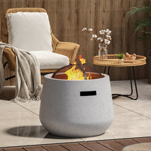 Load image into Gallery viewer, Outdoor Cylindrical Fire Pit Patio Wood Log Burner MgO Garden BBQ Grill
