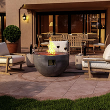 Load image into Gallery viewer, Concrete Propane Fire Pit Circular Gas Fire Pit Outdoor Gas Heater
