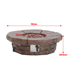 Load image into Gallery viewer, 92cm Concrete Propane Fire Pit Circular Gas Fire Pit Outdoor Gas Fire Pit
