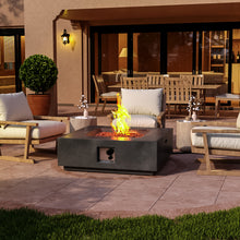 Load image into Gallery viewer, 88cm Concrete Propane Fire Pit Square Gas Fire Pit Outdoor Gas Fire Pit
