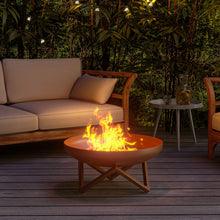 Load image into Gallery viewer, Corten Steel Fire Pit Burner Bowl Garden Heater Camping Bonfire Outdoor
