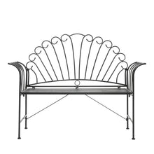 Load image into Gallery viewer, Metal Garden Bench 2-Seater Outdoor Patio Chair Furniture
