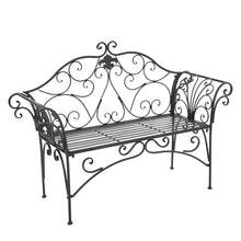Load image into Gallery viewer, Metal Garden Bench 2-Seater Outdoor Patio Chair Furniture
