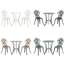 Load image into Gallery viewer, 3 Piece Garden Table and Chairs Bistro Set Outdoor Patio Furniture
