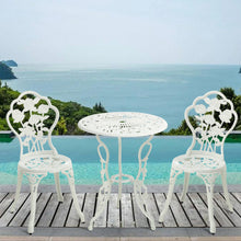 Load image into Gallery viewer, 3 Piece Garden Table and Chairs Bistro Set Outdoor Patio Furniture
