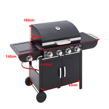Load image into Gallery viewer, 5-Burner Outdoor Gas Burner with Side Burner Gas Gill, AI0969
