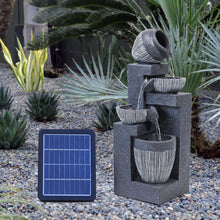 Load image into Gallery viewer, Outdoor LED Water Fountain Rockery Decor with Pump Solar Power
