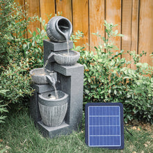 Load image into Gallery viewer, Outdoor LED Water Fountain Rockery Decor with Pump Solar Power
