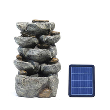 Load image into Gallery viewer, Outdoor Fountain Water Feature Waterfall Solar Powered
