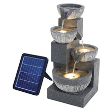 Load image into Gallery viewer, Outdoor Solar Power Garden Water Feature Fountain Rockery Decor
