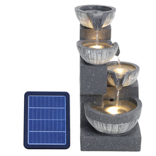 Load image into Gallery viewer, Outdoor Solar Power Garden Water Feature Fountain Rockery Decor
