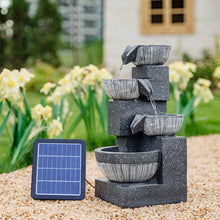 Load image into Gallery viewer, Outdoor Solar Power Garden Water Feature Fountain Rockery Decor
