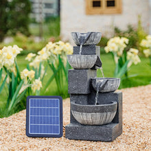 Load image into Gallery viewer, Outdoor Solar Power Garden Water Feature Fountain Rockery Decor
