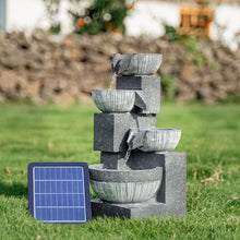 Load image into Gallery viewer, Outdoor Solar Power Garden Water Feature Fountain Rockery Decor
