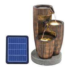 Load image into Gallery viewer, Outdoor Creative Water Fountain Rockery Decor Solar Powered
