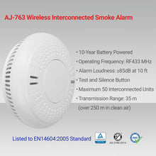 Load image into Gallery viewer, 10 Year Wireless Smoke Alarm Interlinked Radio-Link - White
