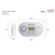 Load image into Gallery viewer, Safe Tech Standalone 3 in 1 Carbon Monoxide Alarm - White
