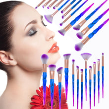 Load image into Gallery viewer, 12pcs Diamond dazzling purple  Eye Brushes Set Makeup Brush Kit with pouch
