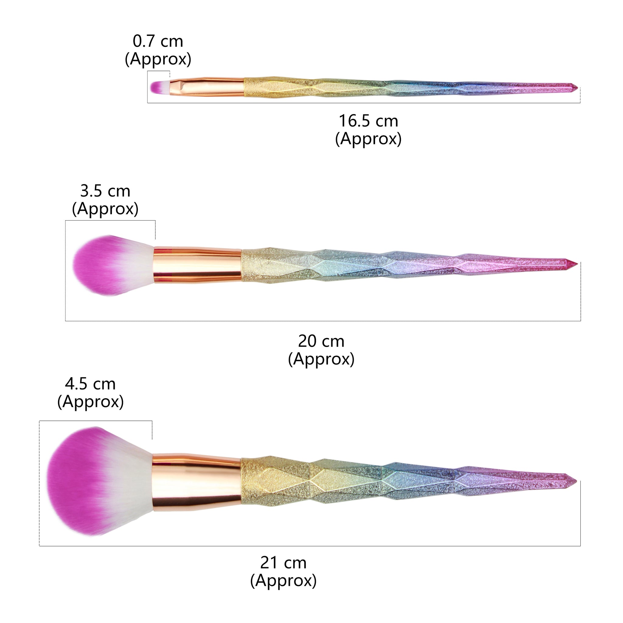 10PCS Qivange Makeup Brushes, Rainbow Foundation Eyeshadow Eyeliner Makeup  Brushes Set(10pcs)