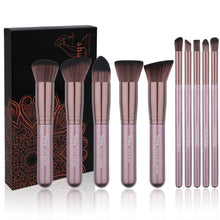 Load image into Gallery viewer, 10Pcs Kabuki Brush Dense Soft Synthetic Liquid Foundation Face Blending Makeup Brushes Kit with Box for Christmas Halloween Birthday
