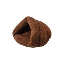 Load image into Gallery viewer, Brown Fleece Puppy Pet Cat Bed Basket Nest Sleeping House
