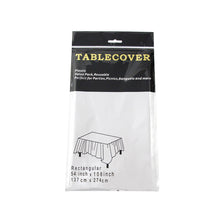 Load image into Gallery viewer, 1 Pcs Waterproof Aluminum Foil Tablecloth Metallic Plastic Tablecover
