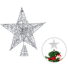 Load image into Gallery viewer, Decorative Star Sequins Christmas Tree Topper with LED Lights, CD0164
