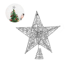 Load image into Gallery viewer, Decorative Star Sequins Christmas Tree Topper with LED Lights, CD0164
