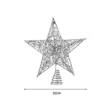 Load image into Gallery viewer, Decorative Star Sequins Christmas Tree Topper with LED Lights, CD0164
