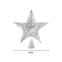 Load image into Gallery viewer, Decorative Star Sequins Christmas Tree Topper with LED Lights, CD0165
