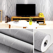 Load image into Gallery viewer, Modern 3D Wall Paper Silver Grey Striped Textured Wallpaper Background
