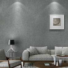 Load image into Gallery viewer, Plain Light Grey Linen Cloth Effect Textured Vinyl Wallpaper
