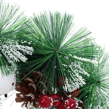 Load image into Gallery viewer, Livingandhome 32cm Snow Flocked Christmas Artificial Wreath with Classical Xmas Ornaments, CD0382
