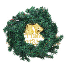 Load image into Gallery viewer, Livingandhome 30cm Christmas Artificial Wreath with Xmas Baubles Bells Bow Knots, CD0383
