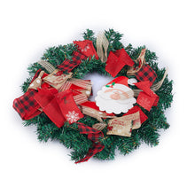 Load image into Gallery viewer, Livingandhome Santa Claus Christmas Wreath for Front Door Window Fireplace, CD0478
