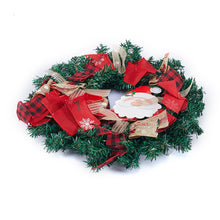 Load image into Gallery viewer, Livingandhome Santa Claus Christmas Wreath for Front Door Window Fireplace, CD0478
