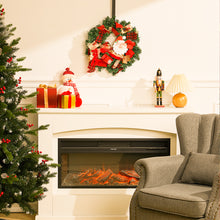 Load image into Gallery viewer, Livingandhome Santa Claus Christmas Wreath for Front Door Window Fireplace, CD0478
