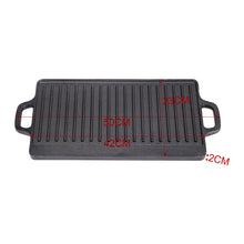 Load image into Gallery viewer, Non Stick Reversible Cast Iron Grill/Griddle Pan Plate BBQ Hob
