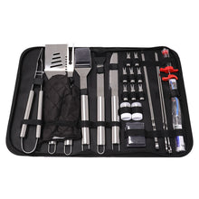 Load image into Gallery viewer, 25 Pieces-Stainless Steel Barbecue Tool Set with Storage Bag
