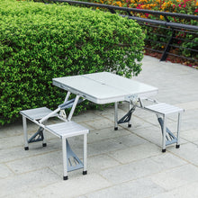 Load image into Gallery viewer, Folding Aluminium Picnic Chair and Dining Table Set
