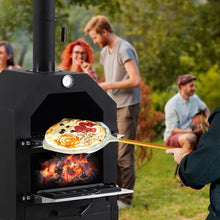 Load image into Gallery viewer, Pizza Makers &amp; Ovens 3-in-1 Charcoal BBQ Grill with Chimney Outdoor

