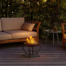 Load image into Gallery viewer, Round Fire Pit Garden Patio Heater Brazier with Poker
