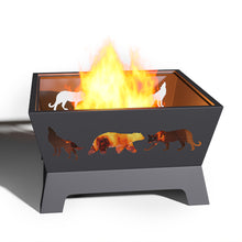 Load image into Gallery viewer, 67CM Square Fire Pit Garden Patio Heater Brazier with Poker

