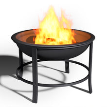 Load image into Gallery viewer, 66cm Large Steel Metal Fire Pit Outdoor Garden Patio Heater Camping Bowl
