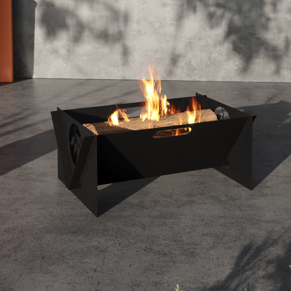 Rustic Portable Outdoor Steel Fire Pit Wood Burning Bowl, CX0326