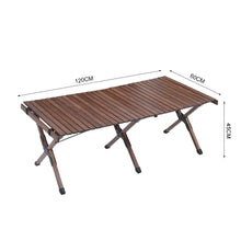 Load image into Gallery viewer, Outdoor Foldable Low Wooden Table for Picnic, Camping with Carrying Bag, CX0428
