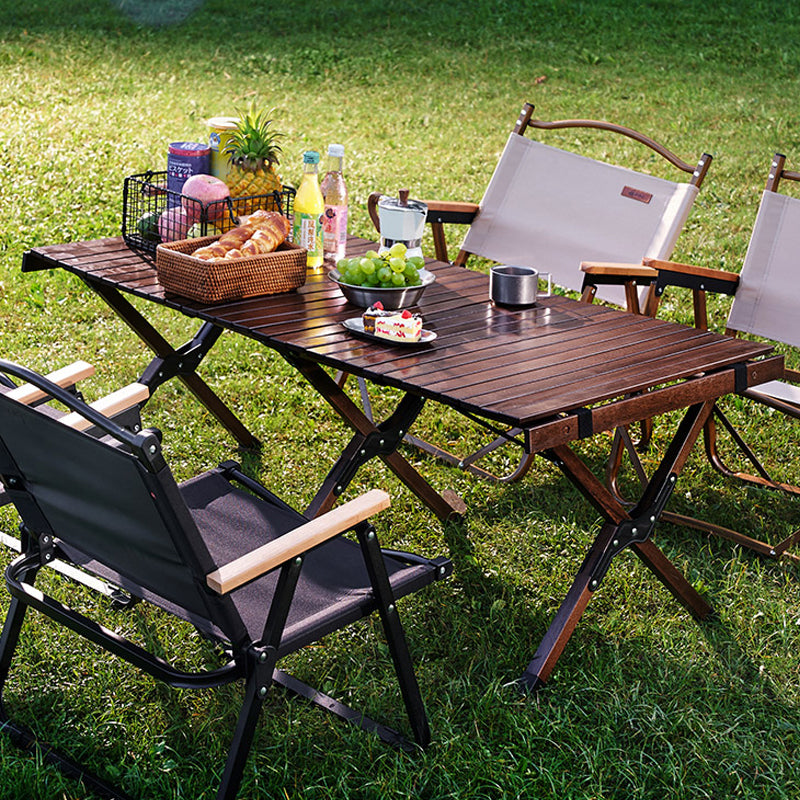 Outdoor Foldable Low Wooden Table for Picnic, Camping with Carrying Bag, CX0428