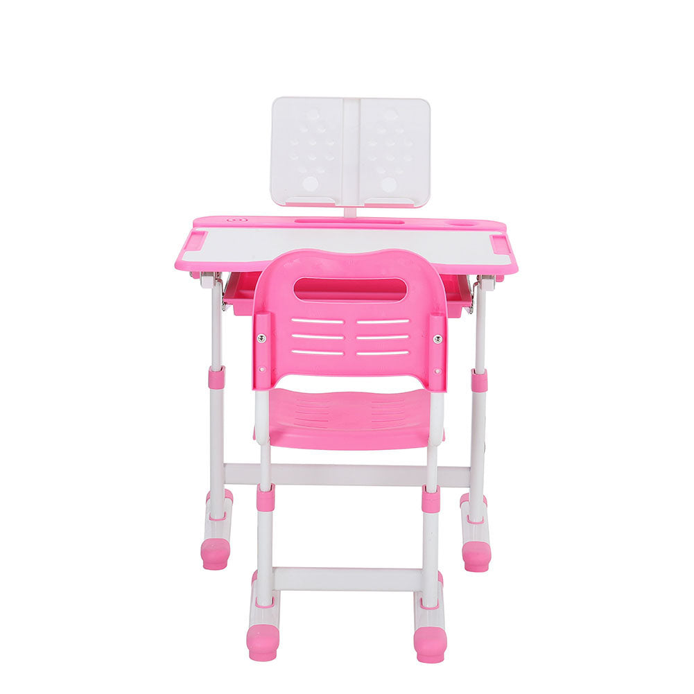 Kids' Studying Desk and Chair Set - Pink and Blue