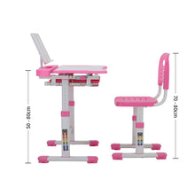 Load image into Gallery viewer, Kids&#39; Studying Desk and Chair Set - Pink and Blue
