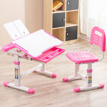 Load image into Gallery viewer, Kids&#39; Studying Desk and Chair Set - Pink and Blue
